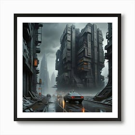 Futuristic City 1 Art Print