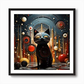 Feline Prism Dance Art Print