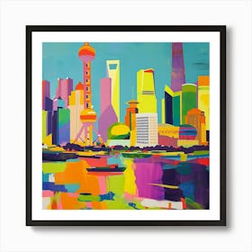 Abstract Travel Collection Shanghai China 2 Art Print