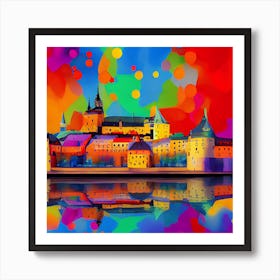 Bratislava Castle Slovakia In Colours Art Print