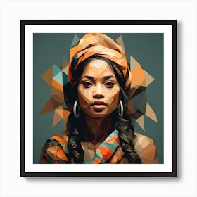 Geometric Nepalese Woman 03 Art Print