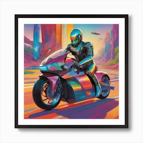Futuristic Motorcycle Art Print