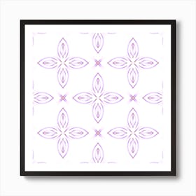 Old Citadel - French Countryside Ornament - Art Deco Cozy Neutal Softly Pattern - Purple Lilac Lavender 1 Art Print