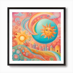 Sun And Moon Art Print