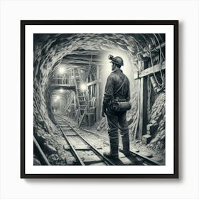 Pencil Mining 1 Art Print