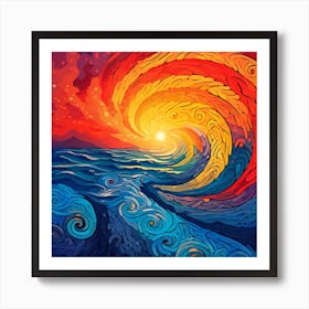 Abstract Of Waves Art Print