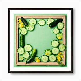 Frame Of Cucumbers Art Print
