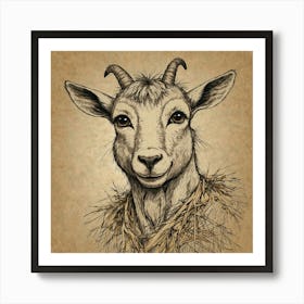 Goat Head 1 Art Print