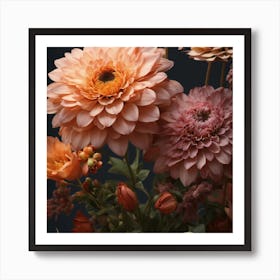 Dahlias Art Print