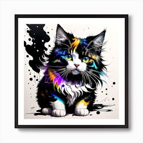 Cat Painting 2 Art Print