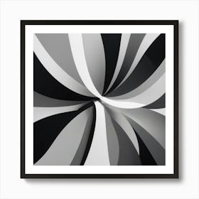 Black and White Abstract Art 312 Art Print