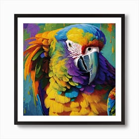 Colorful Parrot Art Print