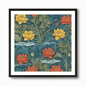 William Morris Lotus Poster