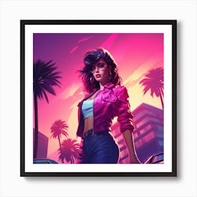 Grand Theft Auto Vice City Art Print