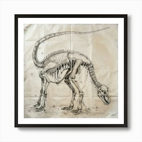 Dinosaur Skeleton Art Print