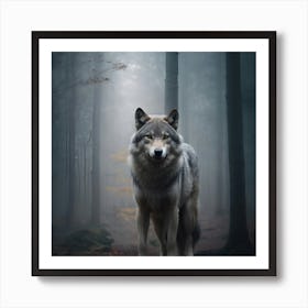 Wolf In The Forest Art Print