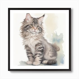 Coon Kitten Art Print