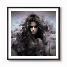 Portrait of a woman 18 Art Print