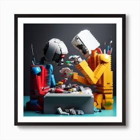 Lego Robots 1 Art Print