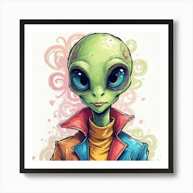 Alien Fashion Plate Art Print