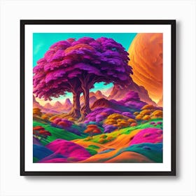 Psychedelic Landscape Art Print