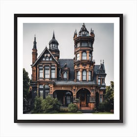 Gothic Victorian House Art Print