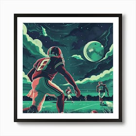 A Football Game Lofi Illustration 1718670653 3 Art Print