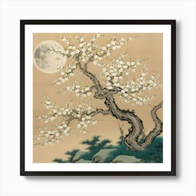 Asian Cherry Blossom Tree 2 Art Print