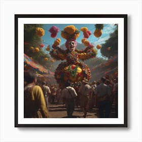 Colombian Festivities Perfect Composition Beautiful Detailed Intricate Insanely Detailed Octane Re (16) Art Print