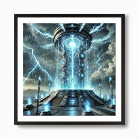 Stormwall Tower Energy Fields Art Print