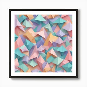 Origami Background Art Print