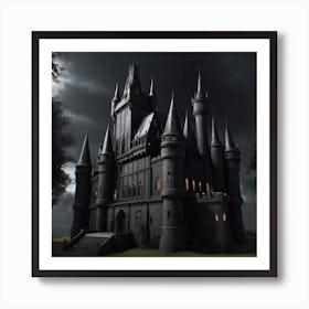 Albedobase Xl A Gothic Dark And Large Castle 3d Renderv02 0 Art Print