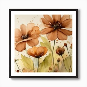 Orange Flowers Art Print