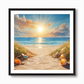 Beach Scene Art Print