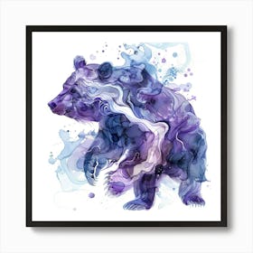 Watercolor Of A Bear Art Print