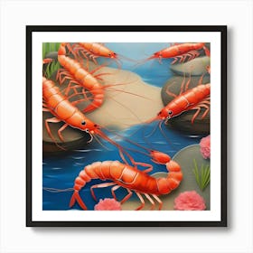 SHRIMP ART Art Print