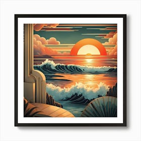 Hawaiian Sunset Art Print