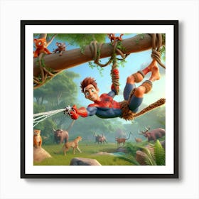 Tarzan Spider-Man 5 Art Print
