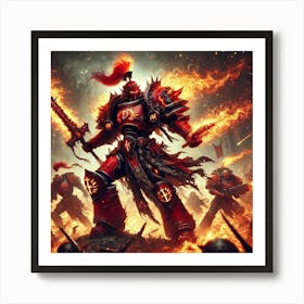 Flame Berserkers Crimson Zealots Art Print