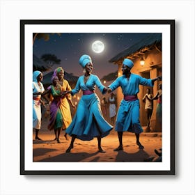 African Dancers 4 Art Print