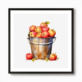 Apple Bucket Art Print