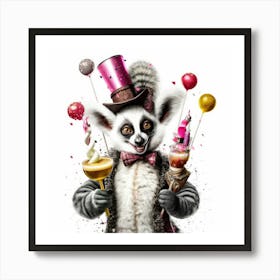 Lemur Party Art Print