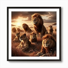 Lions Art Print