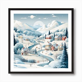 Winter Landscape for Christmas 5 Art Print