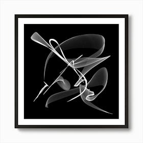 Gestural Wavy Smoke 1 Art Print