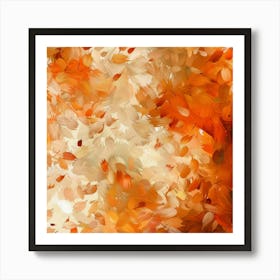 Abstract Autumn Leaves Background Photo Art Print