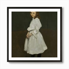 Girl In White Dress Art Print