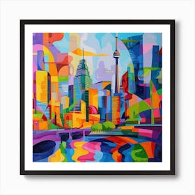 Abstract Travel Collection Toronto Canada 2 Art Print