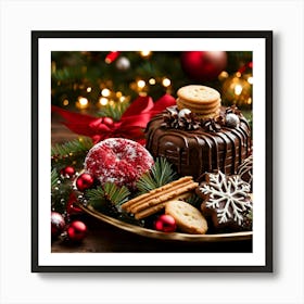 Christmas Desserts 4 Art Print