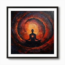 Meditating Man Art Print